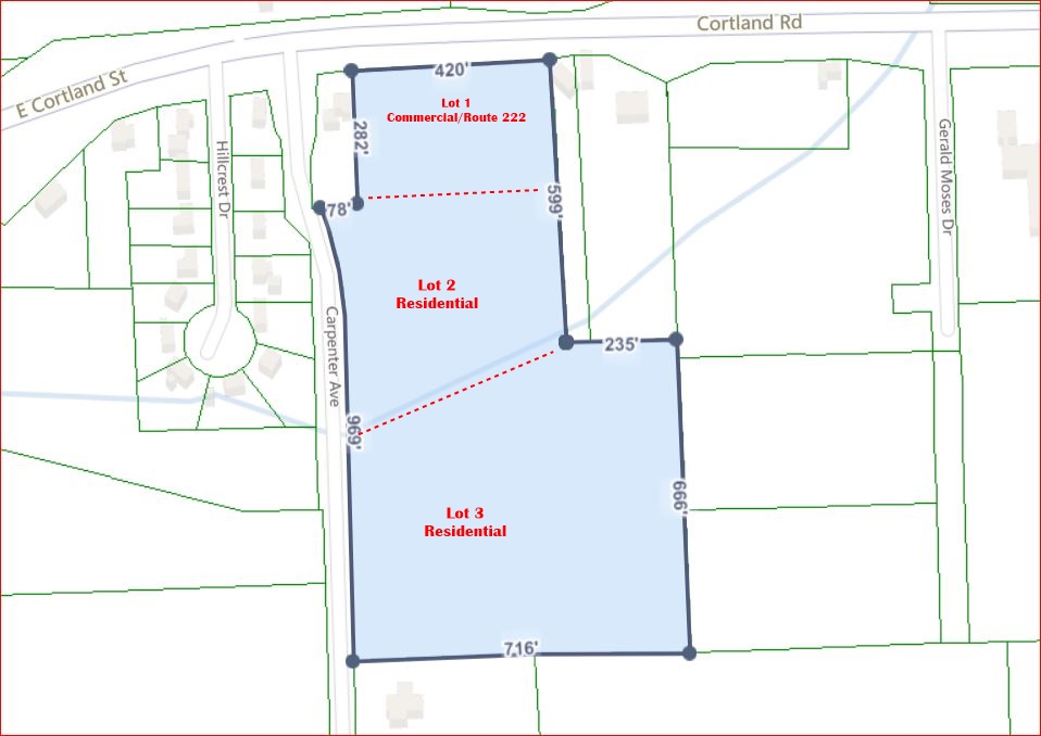 Carpenter tax map 3 Lots PROPOSED